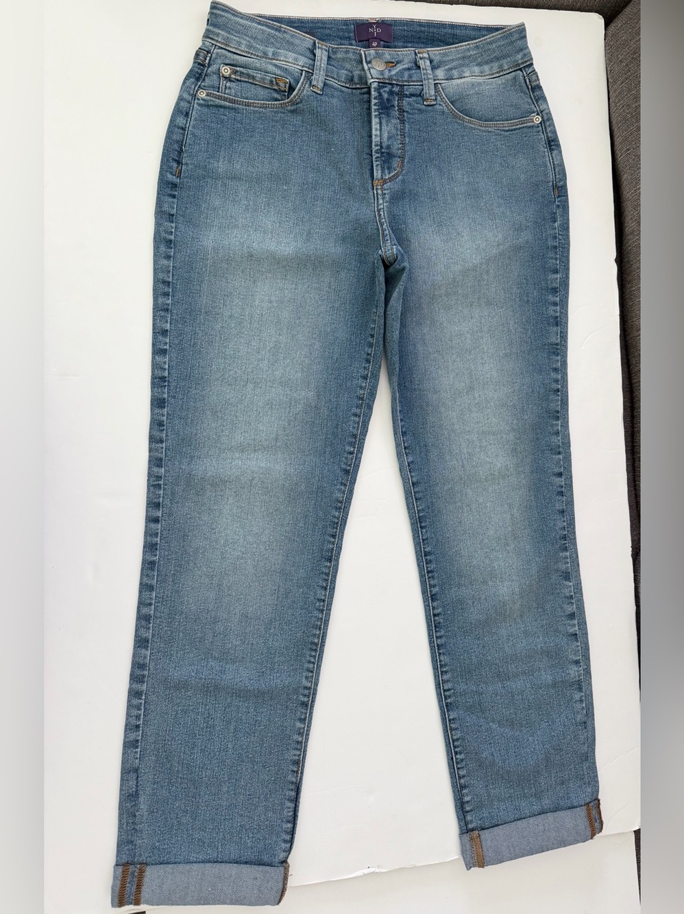 NYDJ Women's Light Blue Straight-Leg Jeans